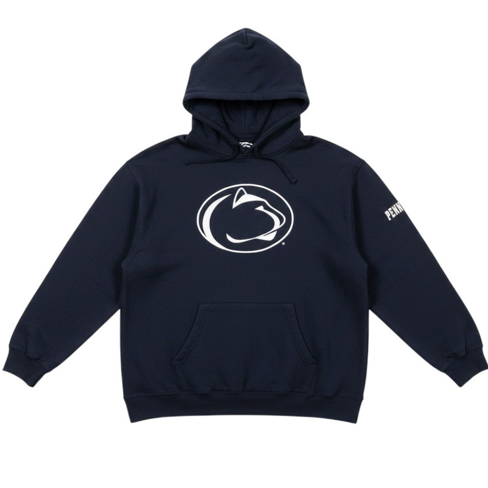 Penn State Nittany Lions Mens XXL Hoodie Navy Embroidered Heavyweight Pullover